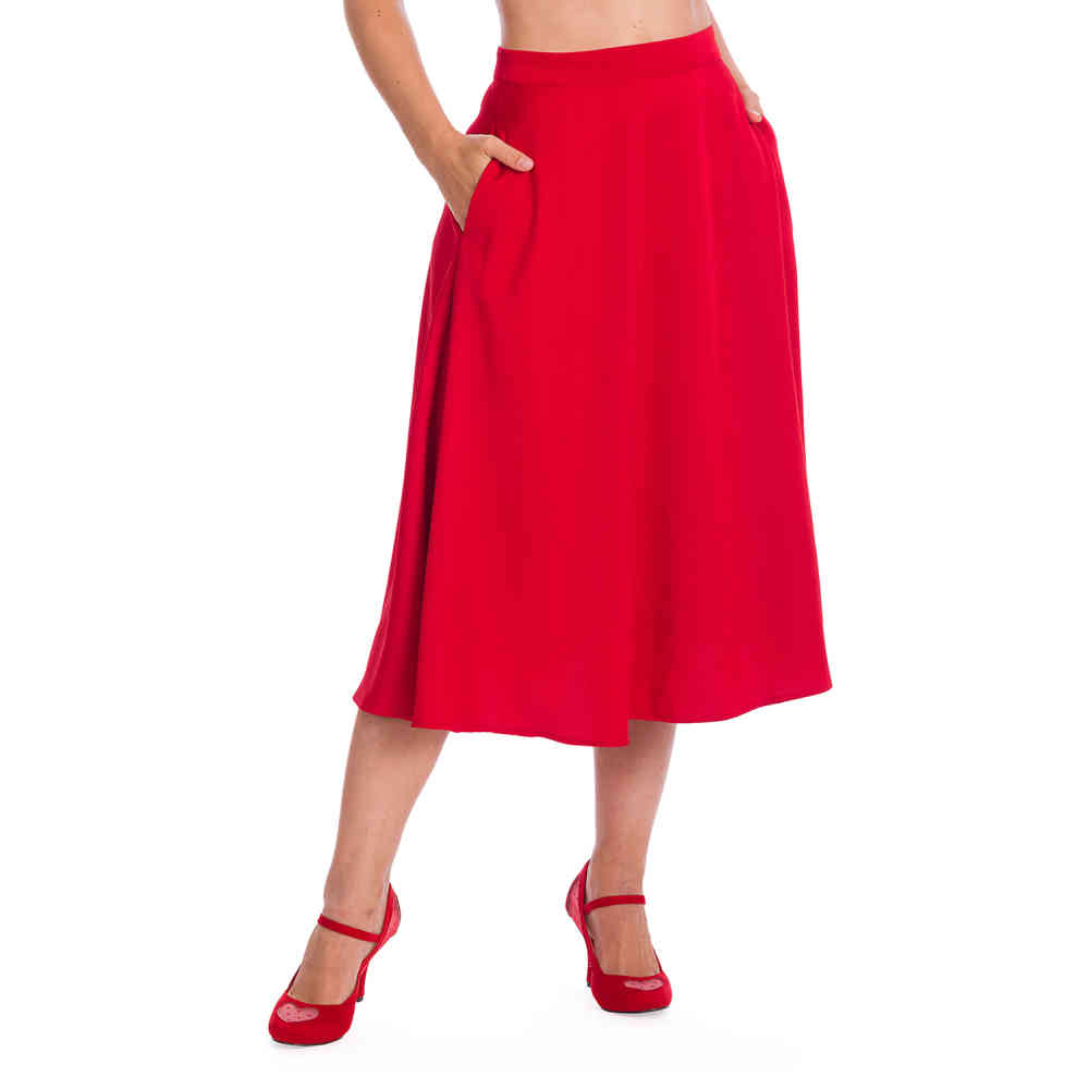 Dancing Days - STRAWBERRY RED Long skirt - Red
